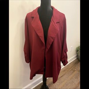 Andrée By Unit Burgundy Blazer